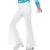 Smiffys Disco 70's broek wit (wit, XL)