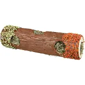 Trixie tunnelbuis met hooi en hibiscusbloesem/wortel/erwt - 20x6,5x6,5 cm 25 gr - Hondensnack