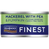 Fish4Dogs Finest Wetfood - Makreel met pompoen en erwt - 12 x 85 g