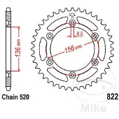 Jt Tandwiel achter R822,49