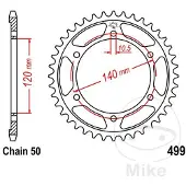 JT Sprockets 530 Jtr499.38 Steel Achtertandwiel