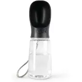 Lionto honden drinkfles, licht, lekvrij & met drukknop, 500 ml zwart