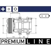 MAHLE ORIGINAL ACP 88 000P Aircopomp