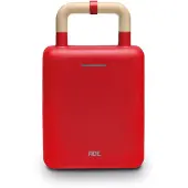 ADE 2-in-1 Croque & Wafelijzer rood wisselbare platen