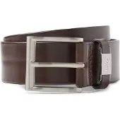 BOSS Leren Riem Connio Leather Belt W120 Dark Brown Donkerbruin