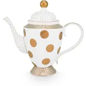 Pip studio Theepot Dot Delight White-Gold 1,25 L