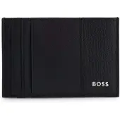 BOSS Leren kaarthouder New Crosstown Card Wallet Black zwart