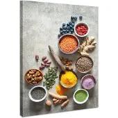 Karo-art Schilderij - Superfoods, Voor de gezondheid, Premium Print