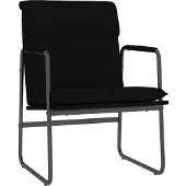 vidaXL Loungestoel 55x64x80 cm stof zwart