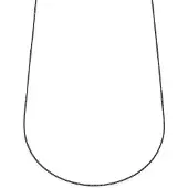 Lucleon Essentials | 1 mm Gunmetal Zwarte Ketting met Gebogen Venetiaanse Schakels