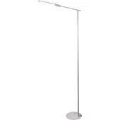 FABAS LUCE LED-vloerlamp Ideal, dimbaar, wit / opaal, Woon-/ Eetkamer, Aluminium, Modern, LED vloerlamp