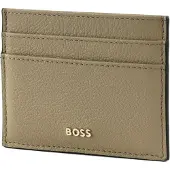BOSS Leren Kaarthouder Alyce Card Holder Light Beige