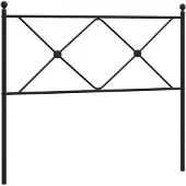 vidaXL Vervangend hoofdbord 100 cm metaal zwart