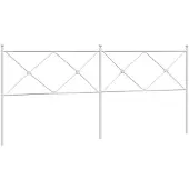 vidaXL Vervangend hoofdbord 193 cm metaal wit