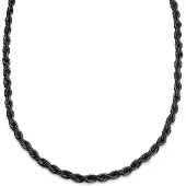 Lucleon Essentials | 8 mm Gunmetal Zwarte Ketting met Gedraaide Schakels