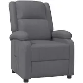vidaXL Fauteuil verstelbaar kunstleer grijs