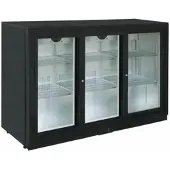 Saro Geforceerde Barkoelkast | 3 Schuifdeuren | Zwart (Lager dan 90 cm)
