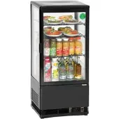 Bartscher Koelvitrine Bartscher, 3 roosters, zwart, 78L, 43(b)x96(h)x38(d), 230V/180W