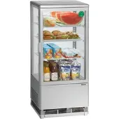 Bartscher Koelvitrine Bartscher, 3 roosters, zilver, 78L, 44(b)x96(h)x39(d), 230V/180W