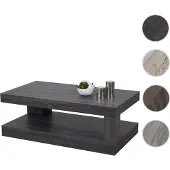 Mendler Salontafel HWC-A32, woonkamertafel, 3D-structuur, 40x110x60 cm, MVG-gecertificeerd zwarte eikenhoutlook