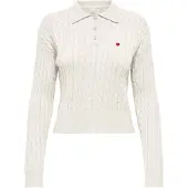ONLY Onlkatia ls cable polo cc knt off-white