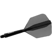 Cuesoul ROST 77 Transparent Black Big Wing - Dart Flights