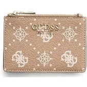 GUESS kaarthoes Carrie Logo SLG Credit Card Case Biscotti Logo beige