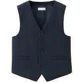 Mango gilet marineblauw Jongens Polyester V-hals Effen - maat 152
