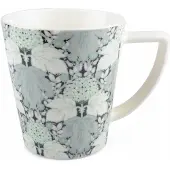Oscar Keramische Mok 350ml - Groen/Wit Bloemenpatroon