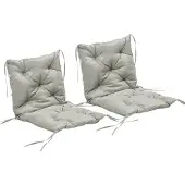 Outsunny Outdoor zitkussen set-Polyester, schuim-98L x 50B x 8H cm-Lichtgrijs