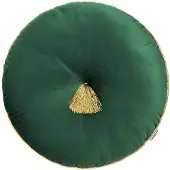 Room99 Allure Decoratieve Kussenhoes - Groen met Gouden Kwast