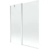 Mexen Flip badwand 2-delig 140 x 150 , transparant, chroom - 894-140-101-01-00