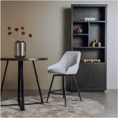 Tower Living Trino Barstoel - fabric Trenza 04 white (draaibaar)