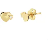 The Jewelry Collection Geelgouden Oorknoppen hartjes en zirkonia 4021027