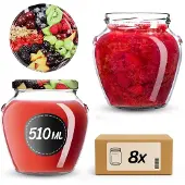 Kadax Jar Amphora fi82 510ml + deksel wz25 Fruit