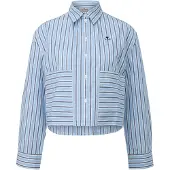 s.Oliver Blouse marine / lichtblauw / wit