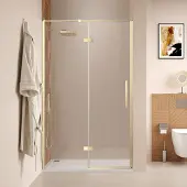 Saniclear Pure douchedeur 80cm geborsteld messing - mat goud
