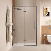 Saniclear Pure douchedeur 100cm verouderd ijzer - gunmetal