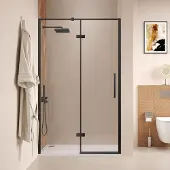 Saniclear Pure douchedeur 120cm zwart mat