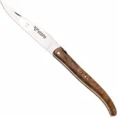 Laguiole En Aubrac Queen Bee, Full Handle, Teak Wood, zakmes, 12 cm