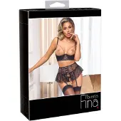 Abierta Fina Suspender Shelf Bra Set 80C/M