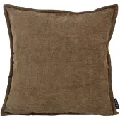 NOVÉE Chenille piped bruin | 45 x 45 cm | kussenhoes | polyester