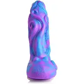 XR Brands octophallus - siliconen dildo - paars/blauw