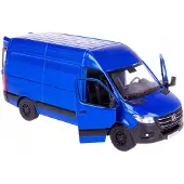 KINSMART Mercedes-Benz Sprinter modelauto blauw 1:48 Metaal
