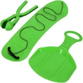 KOTARBAU Speelset: Snowboard, sneeuwballenvanger, glijbaan voor kinderen. Speelset voor in de sneeuw. Glijbaan, snowboard, sneeuwballenmachine. Groen