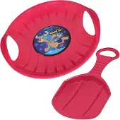 KOTARBAU Sneeuwschijf Set, Kunststof, 60 cm, Roze, Schotel Slee Plastic, 34x53 cm, Sneeuw Slee, Rodelen, Lichtgewicht, Voor Kinderen En Volwassenen, Bobsleeën, Sneeuwglijder