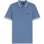 BOSS Heren Paddy blauw katoenen piqué poloshirt (3XL), Casual, Korte mouwen 50469055