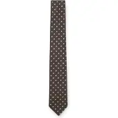 BOSS Stropdas zwart / wit