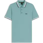 BOSS Heren Paddy blauw poloshirt (S), Casual, Katoen, Korte mouwen 50469055