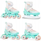 Raven Profession 4-in-1 Schaatsen/Schaatsen Wit/Mint/Oranje 28-32